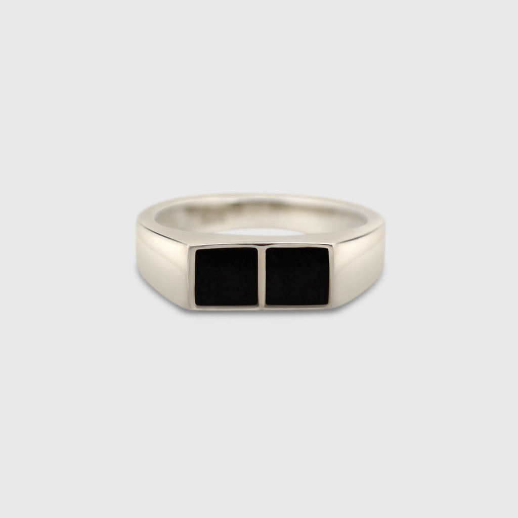 Thin Two Stone Rectangle Ring