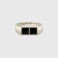 Thin Two Stone Rectangle Ring