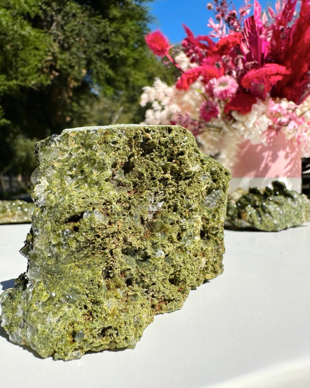 Epidote Quartz Cluster