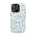 Customizable: Blue Floral Impact-Resistant Phone Case