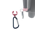 Carabiner Clip Attachment Compatible with Stanley 40 oz Tumblers | Carabiner & Keychain Attachment for Holding Keys, Wallets, or Other Accessories | Made in USA (Pink)
