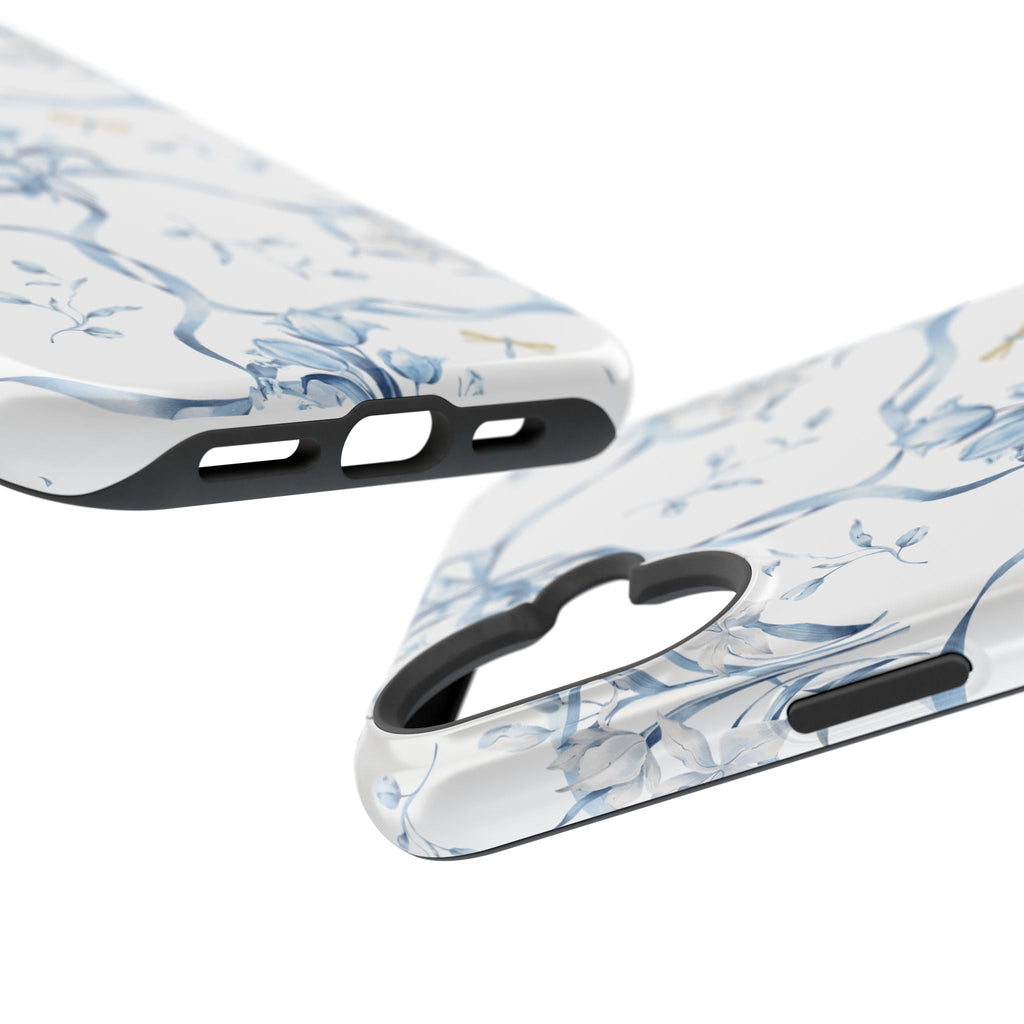 Customizable: Blue Floral-Inspired Phone Case