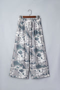 Camo Raw Edge Pocketed Drawstring Pants