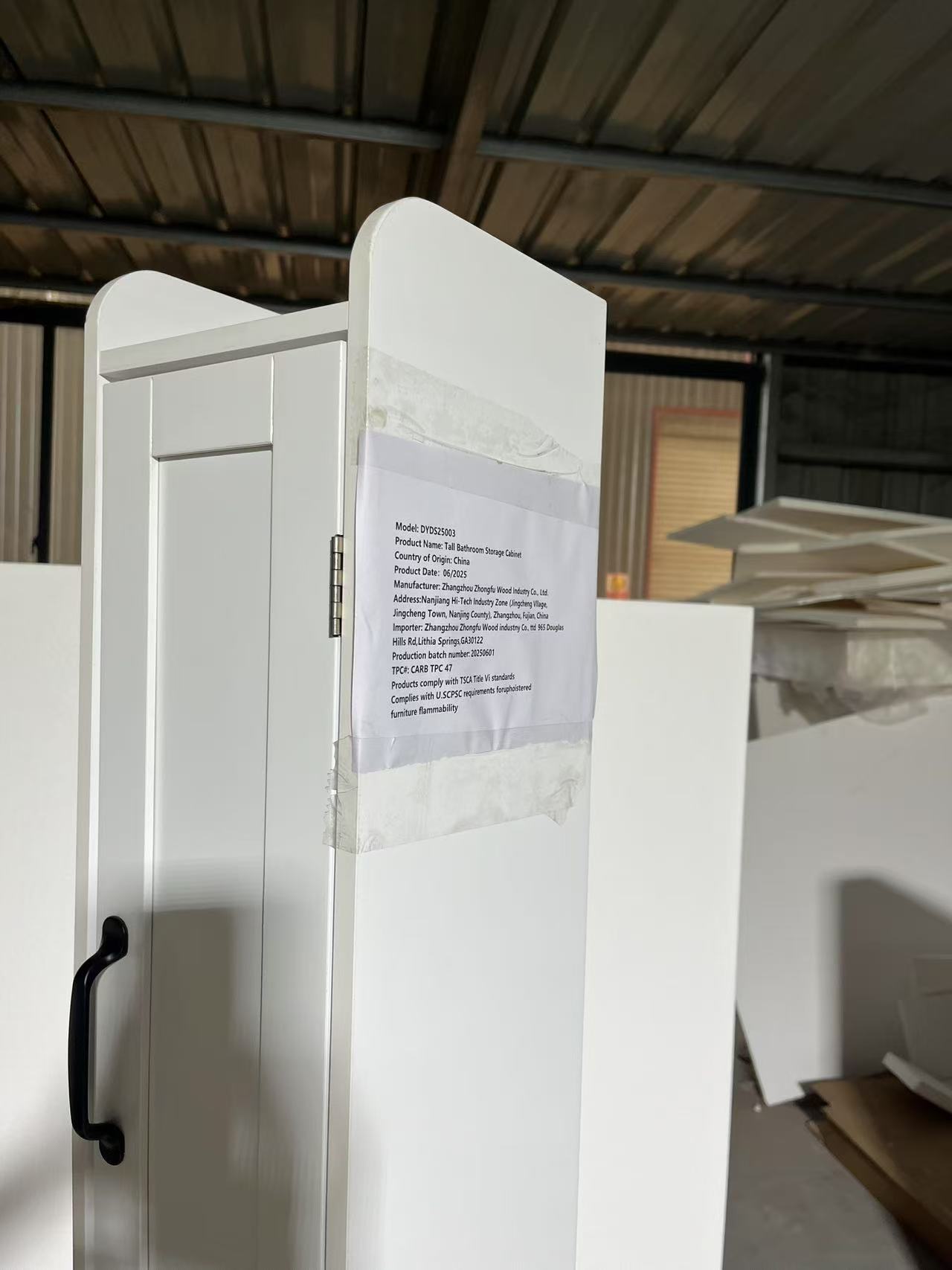 White Slim Tall Bathroom Storage Cabinet with Adjustable Shelves, 2 Doors Freestanding Cabinet for Small Spaces, Kitchen, Living Room, MDF Material, 67.51 inches High