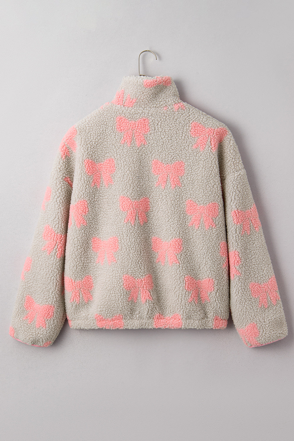Bow Tie Sherpa Quarter Zip Sweatshirt