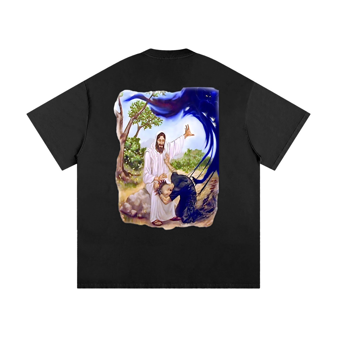 Fearless Apparel Line Jesus saved Heavyweight Loose Fit T-Shirt