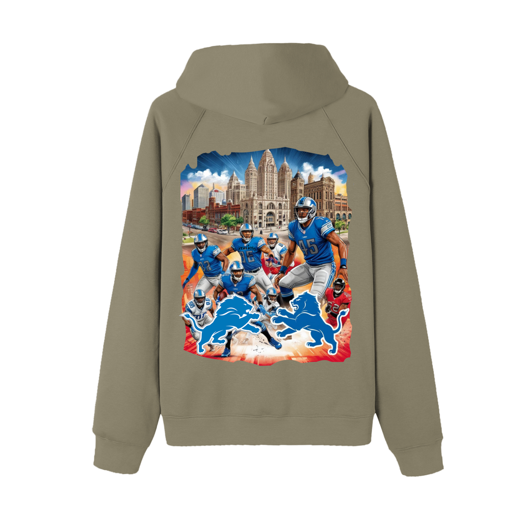 Lions Fearless Apparel Line Raglan Sleeve Hoodie