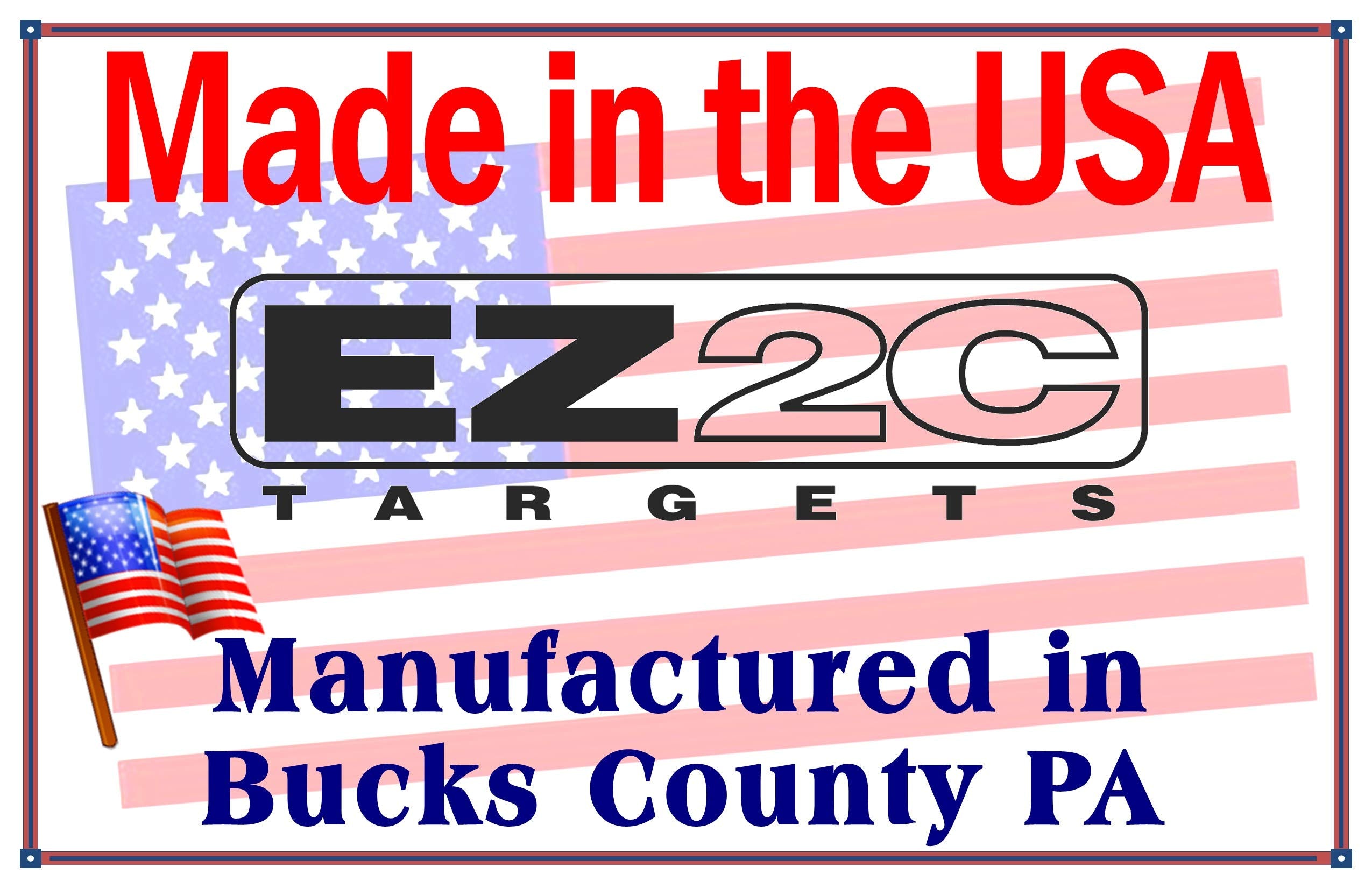 EZ2C Targets #6: 10" Bullseye Paper Shooting Target 11"x17" USA MADE