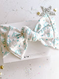 Teal KC Current Baby Bow Turban