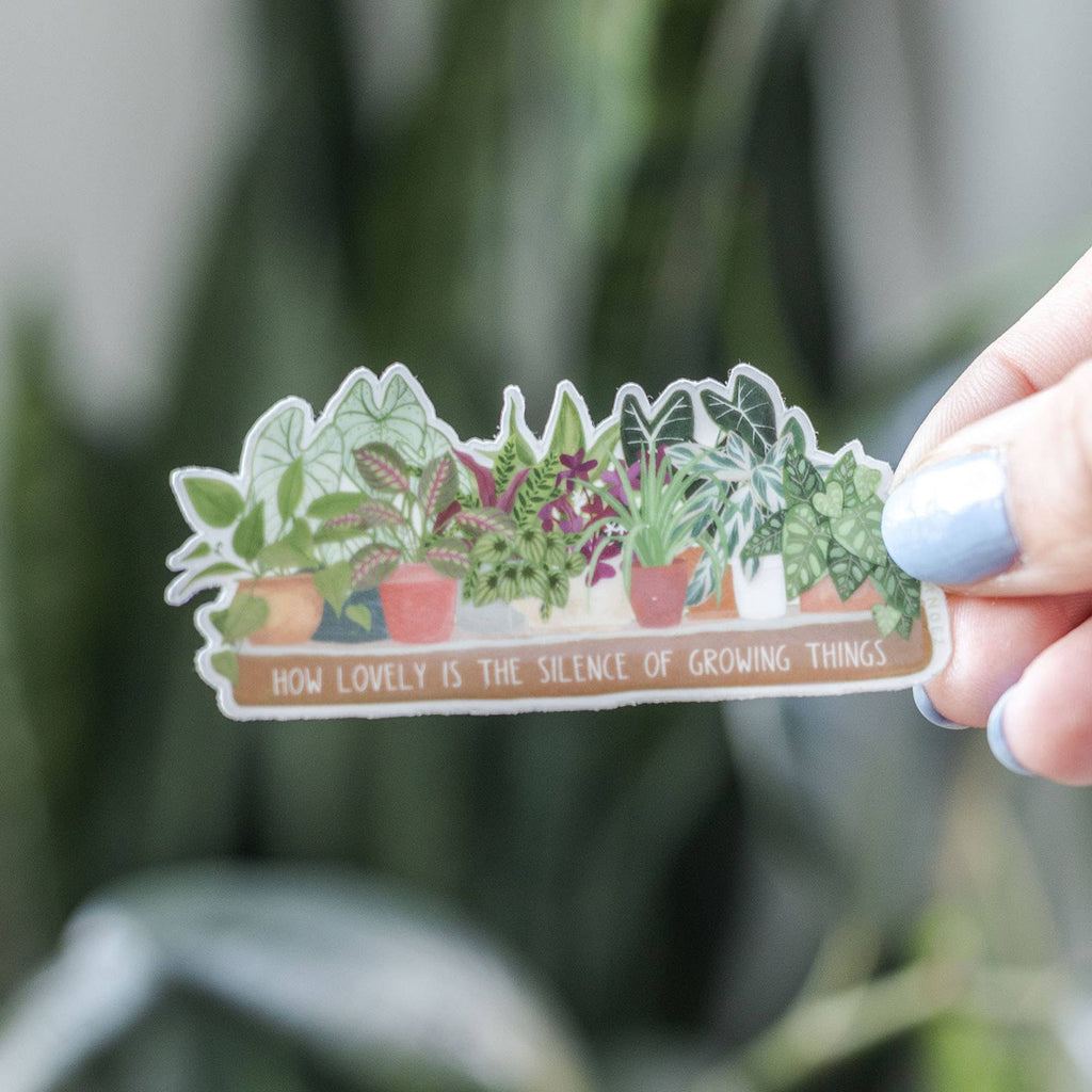 Houseplants Clear Decal Sticker
