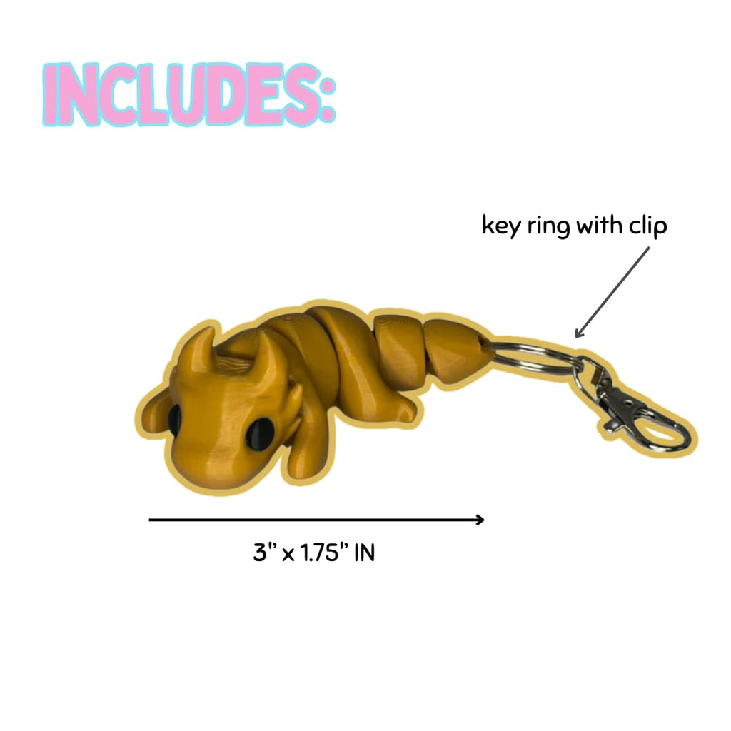 Articulated Animal Keychain Fidget Toy | Fun & Unique Key Chain Fidget Toy Figurines| Made in USA