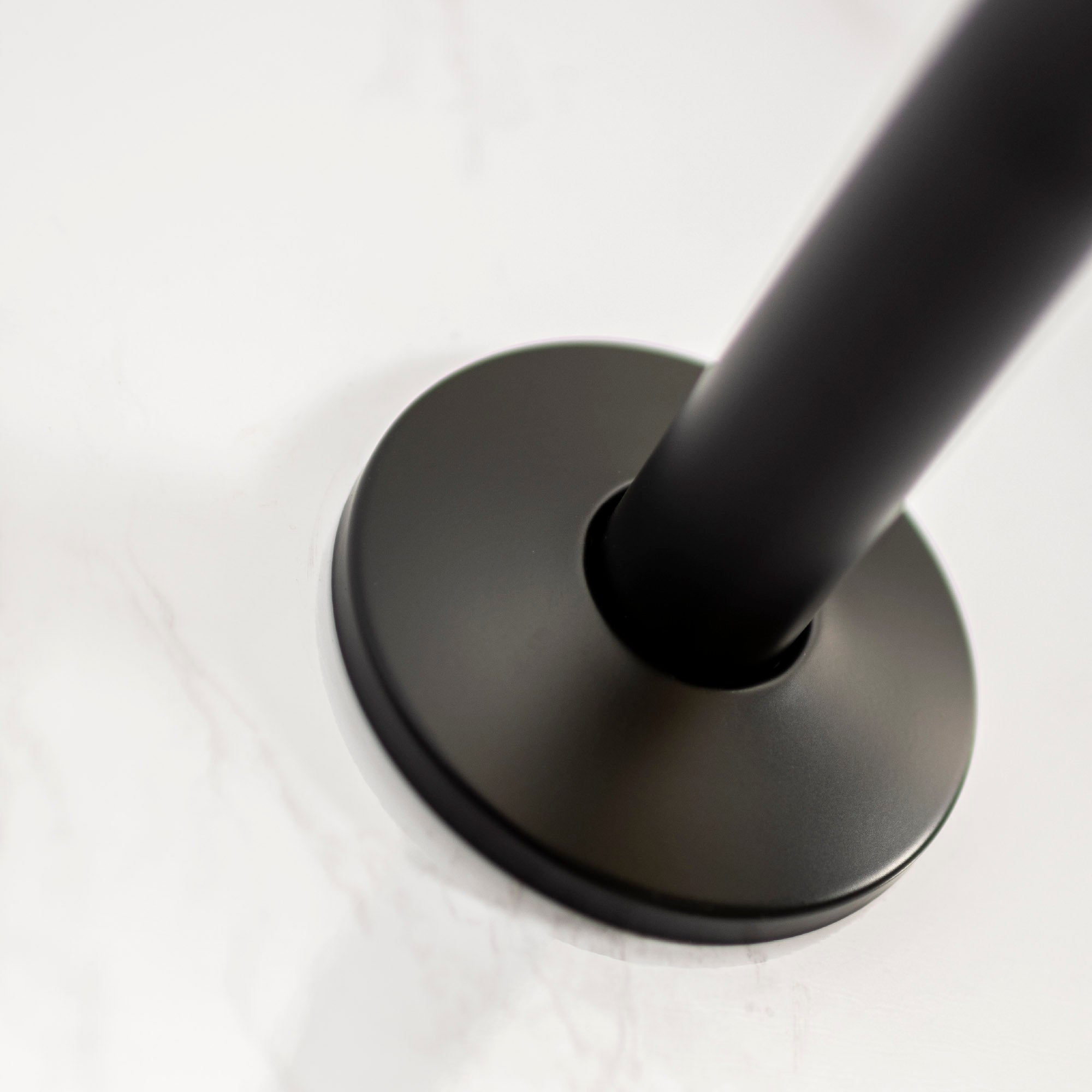 8 in. Stainless Steel Shower Head Extension Arm with Flange (Black Finish)
