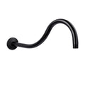 16 in. High-Arc Hook Shower Head Extension Arm (Black Finish)