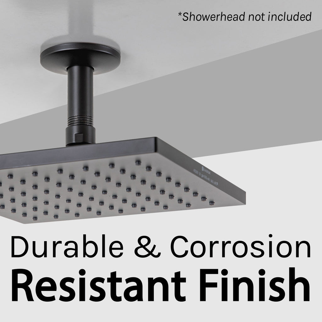 3 in. Shower Arm for Ceiling-Mounted Rainfall Showerhead (Black Finish)