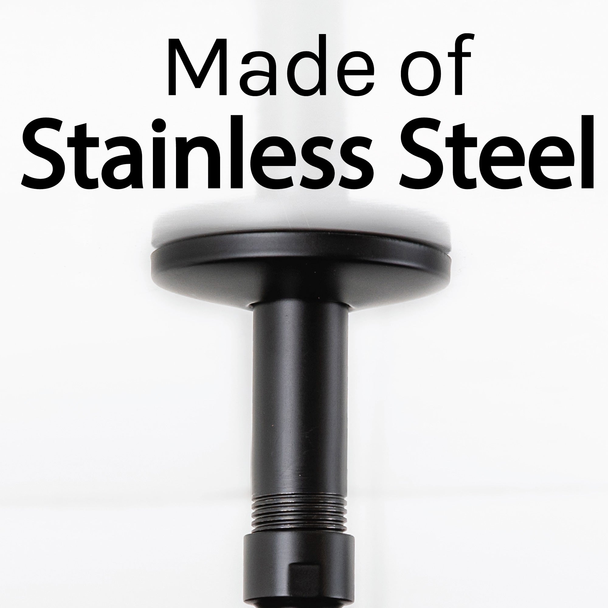 3 in. Shower Arm for Ceiling-Mounted Rainfall Showerhead (Black Finish)
