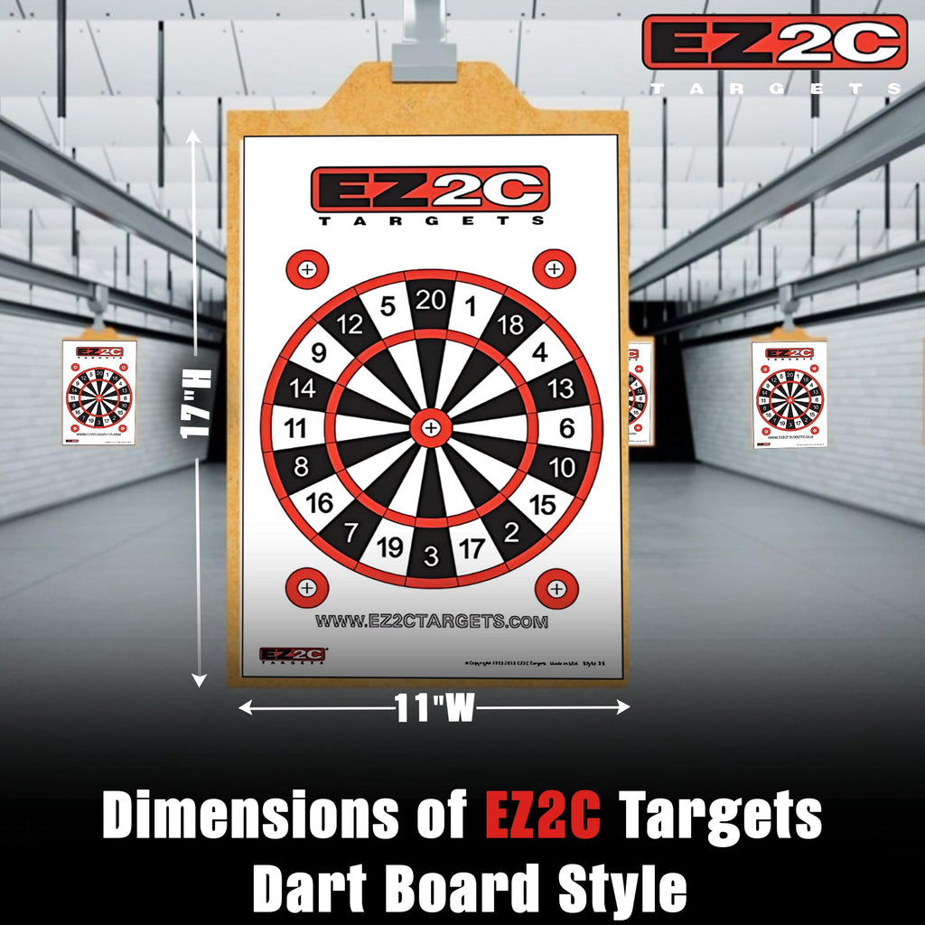 40 EZ2C Targets: Four Fun Game Styles Paper Targets 11"x17" USA MADE