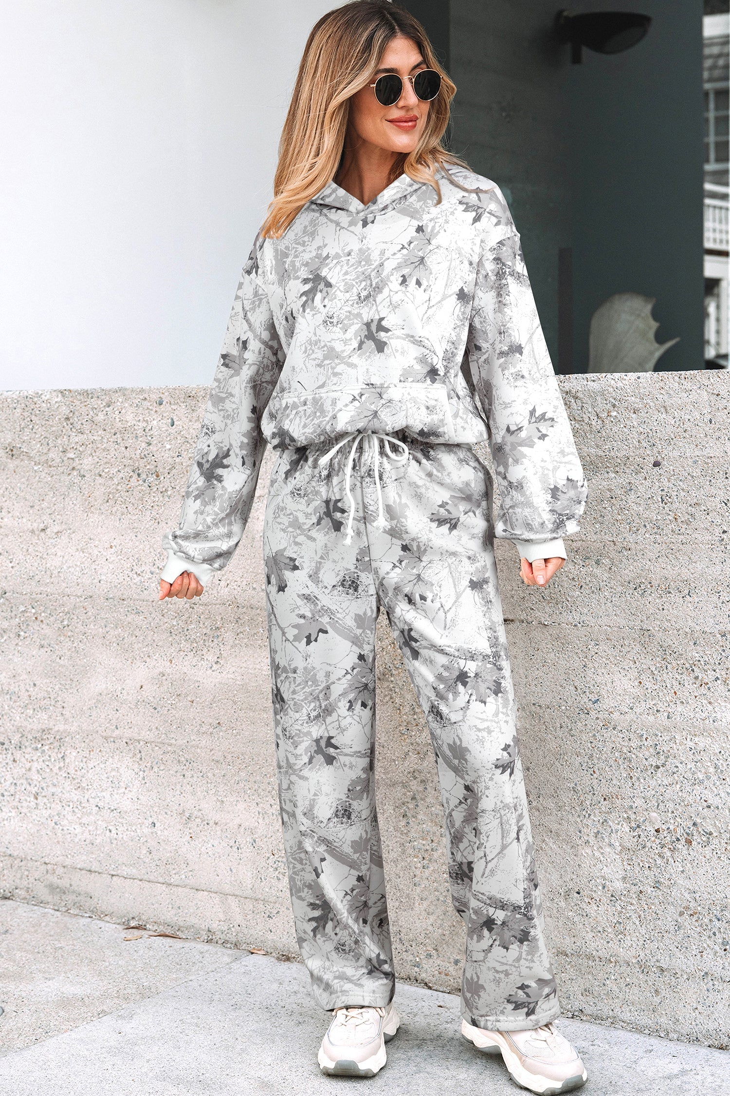 Woodland Camo Hoodie and Sweatpants Set