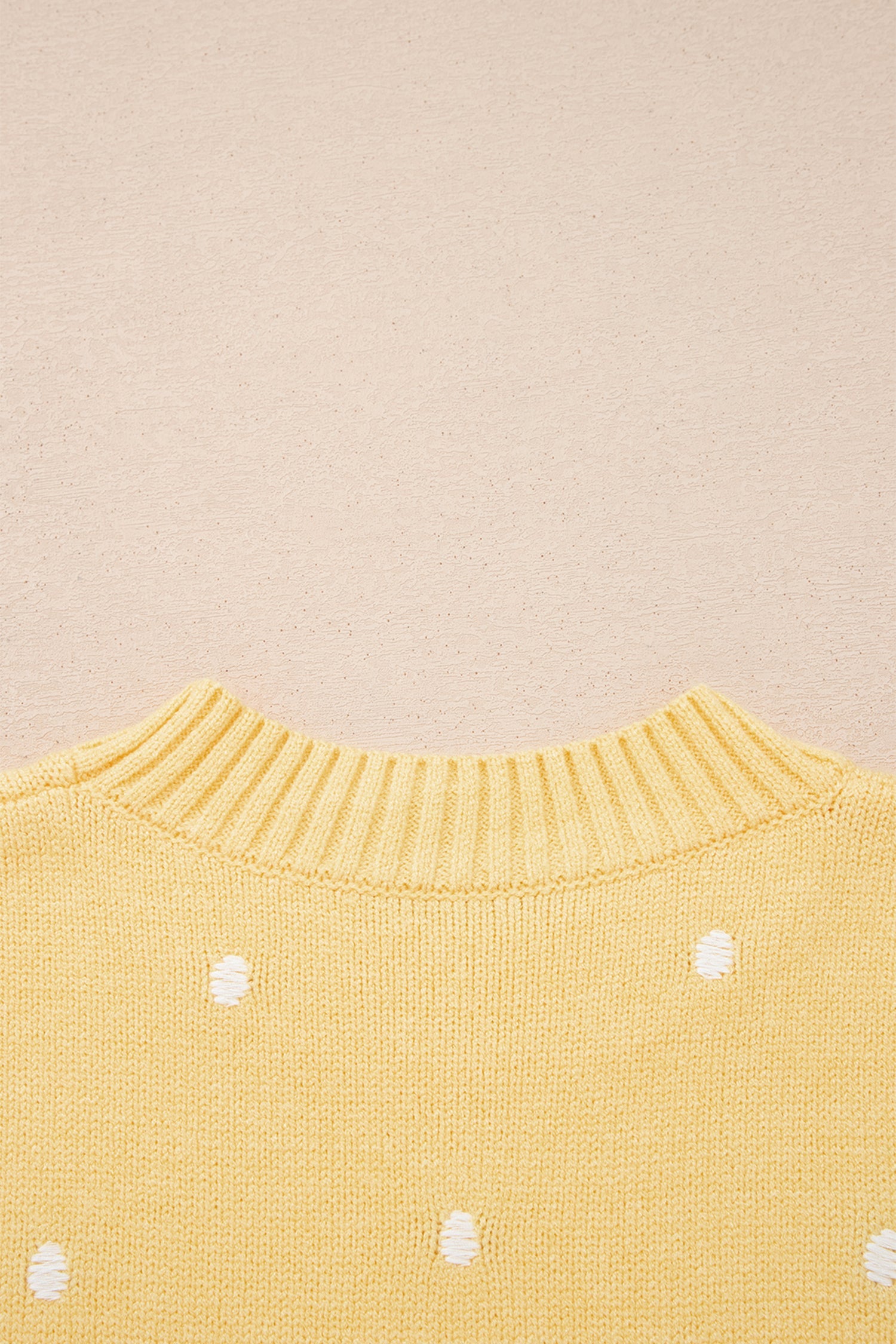 Polka Dot Bubble Short Sleeve Sweater