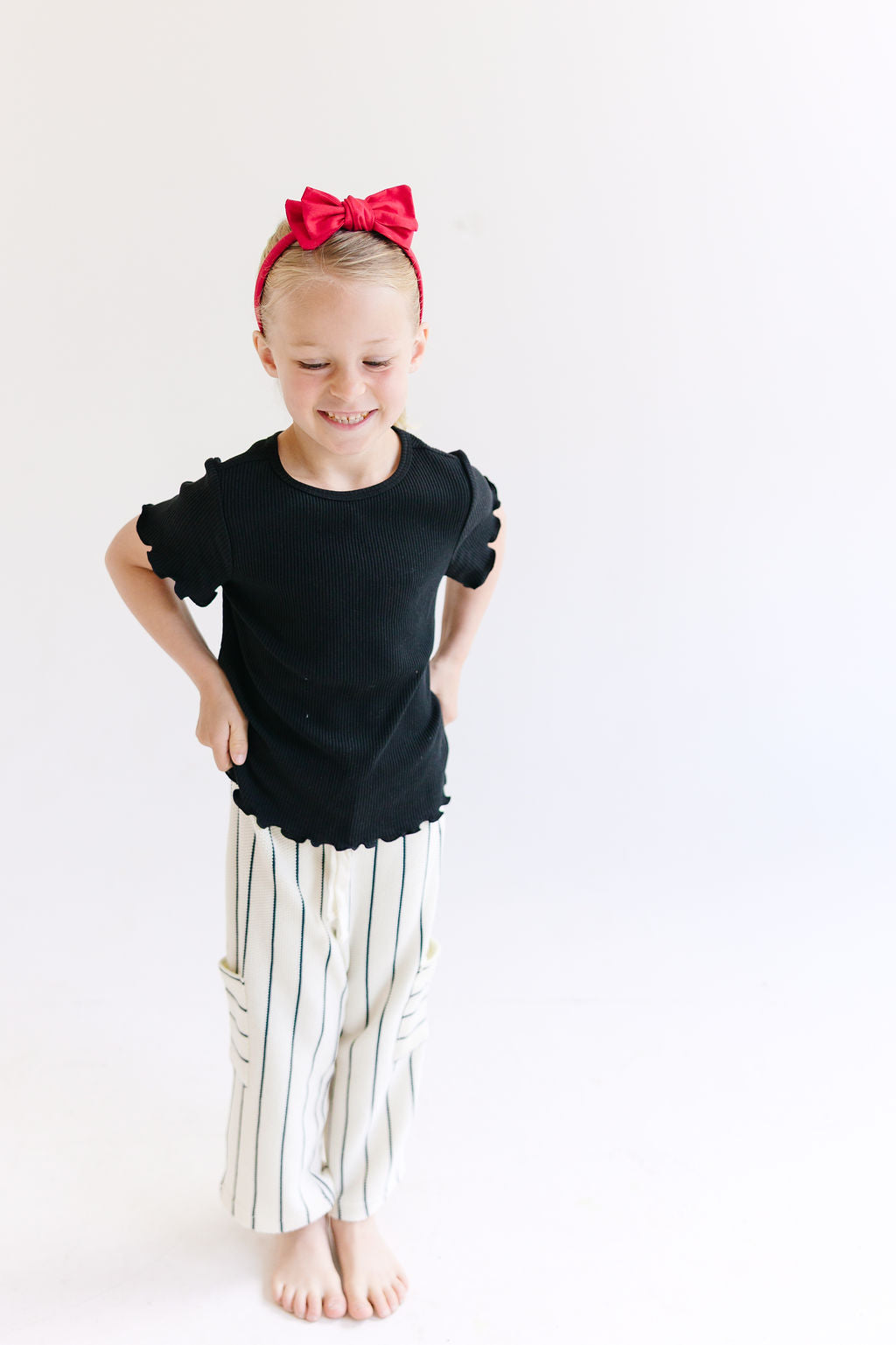 Blue Solid Bow Headband