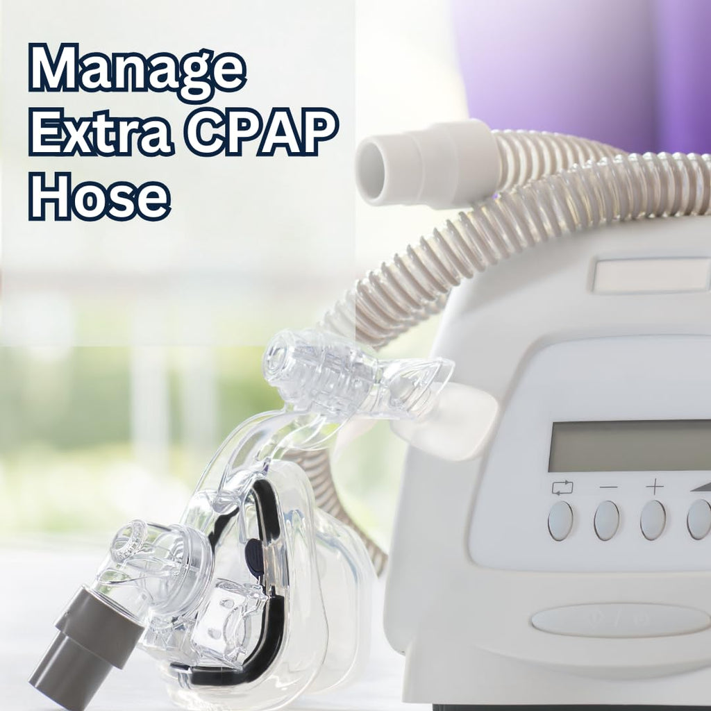 Hose Hanger for CPAP Mask Hook & Tubing | Anti-Slip CPAP Hose Organizer Plus Screw or Adhesive Feature for Better Stability | Prevents Hose Tangle for Better Sleep | Made in USA