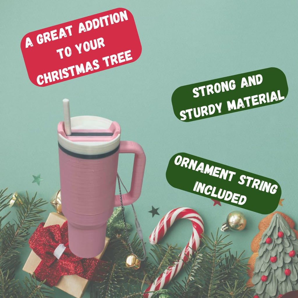 Tumbler Cup Replica Christmas Ornament | 2023 Popular Water Bottle Replica Mug Holiday Ornament | Made in USA