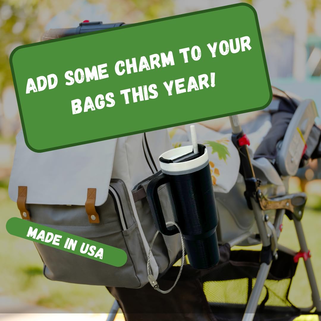 Tumbler Cup Replica Bag Charm | Cute & Fun Luggage Tag for Backpacks, Purses, Totes and More | Made in USA