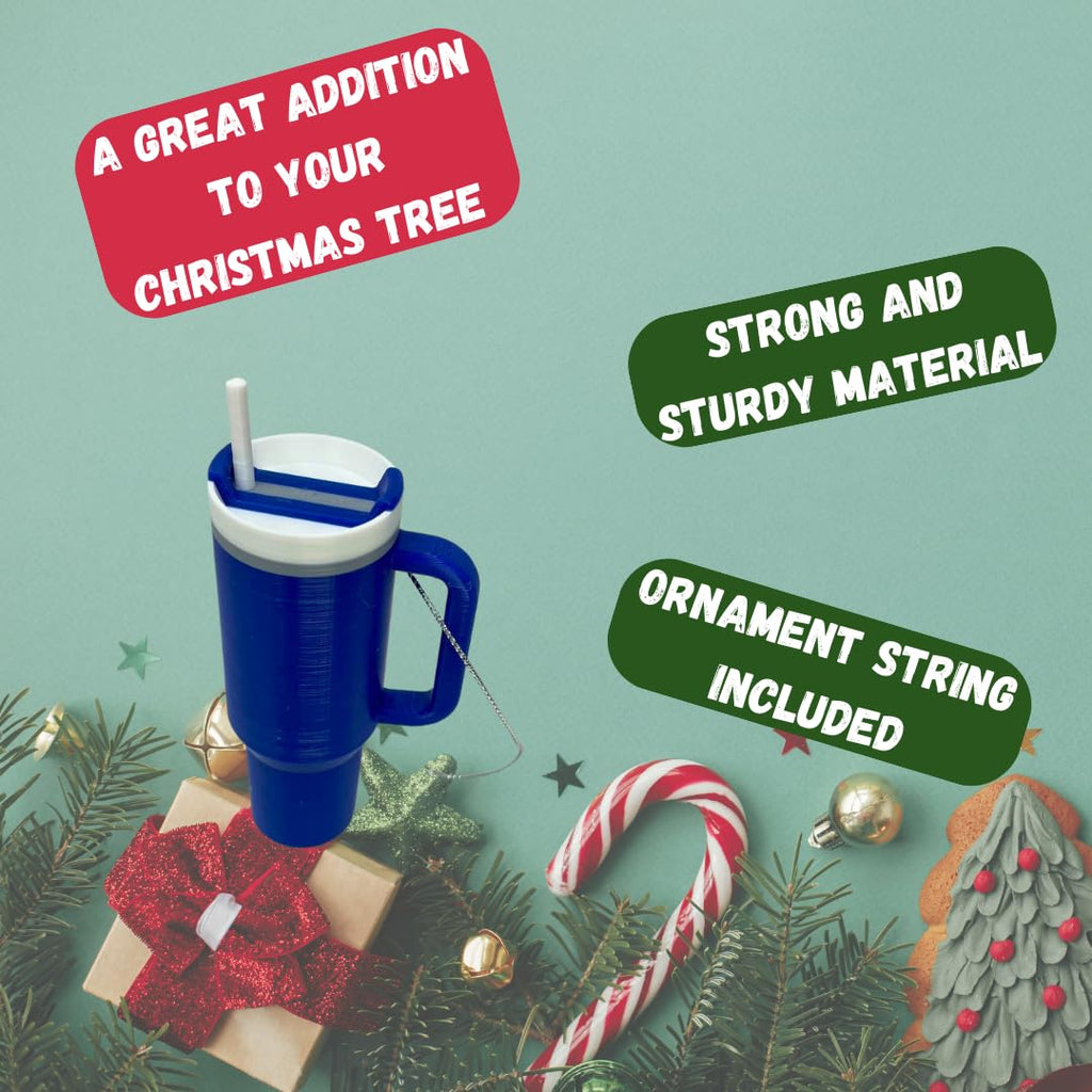 Tumbler Cup Replica Christmas Ornament | 2023 Popular Water Bottle Replica Mug Holiday Ornament | Made in USA