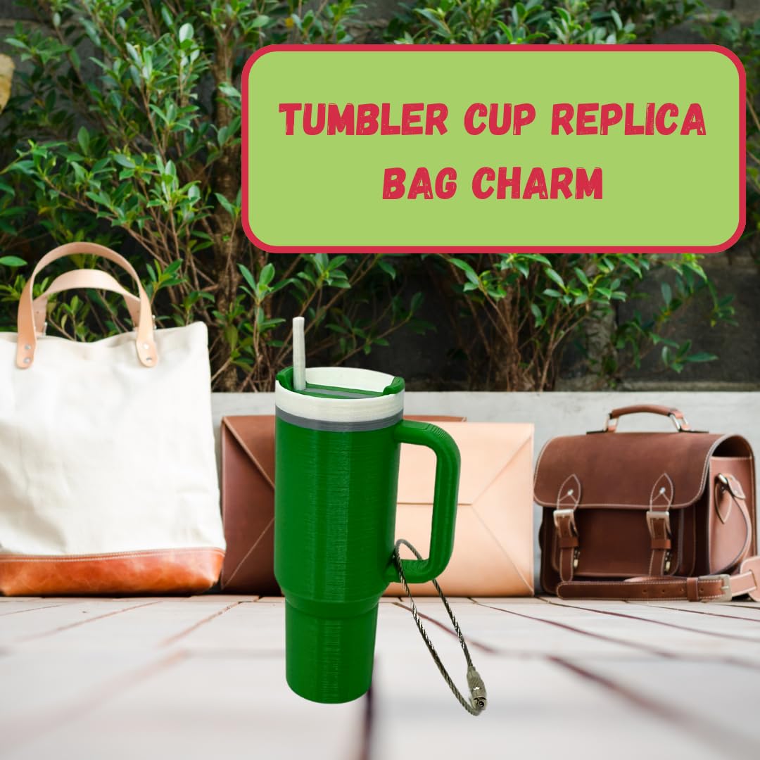 Tumbler Cup Replica Bag Charm | Cute & Fun Luggage Tag for Backpacks, Purses, Totes and More | Made in USA