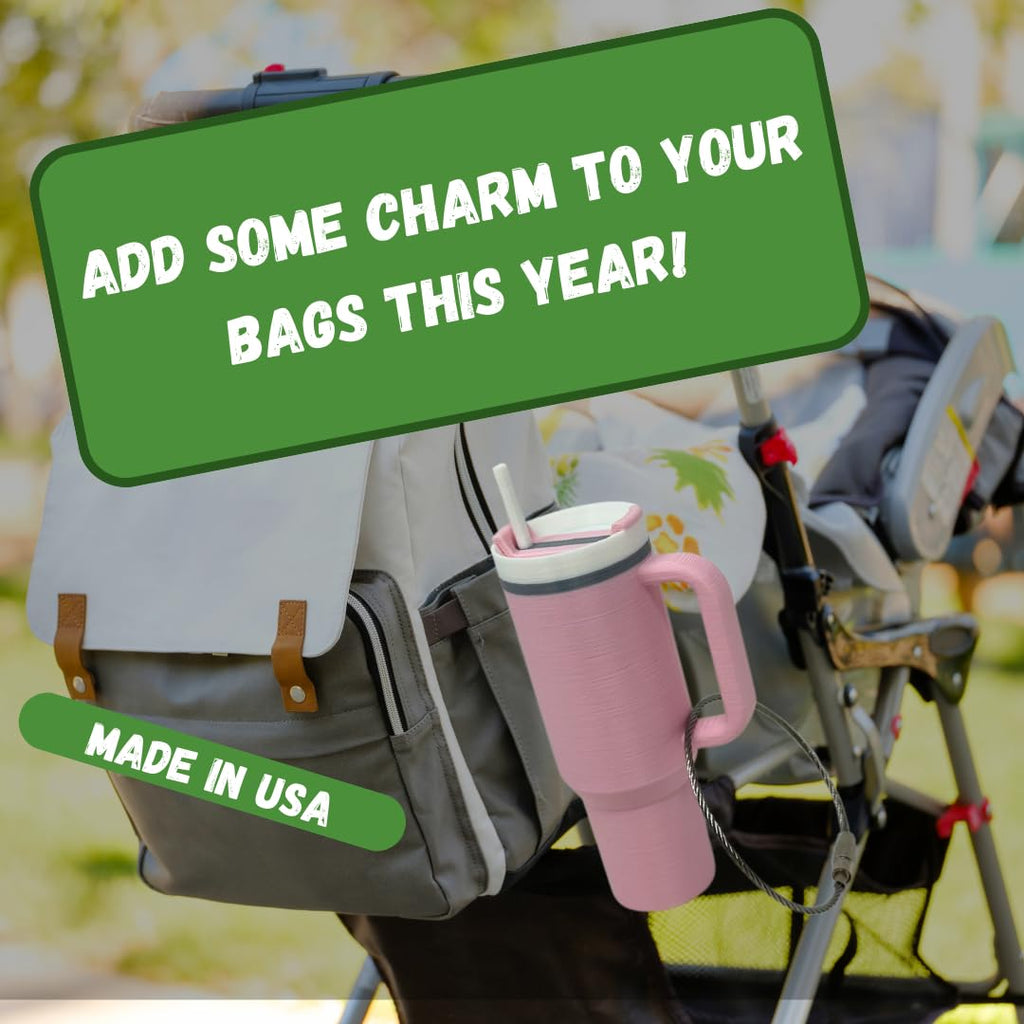 Tumbler Cup Replica Bag Charm | Cute & Fun Luggage Tag for Backpacks, Purses, Totes and More | Made in USA