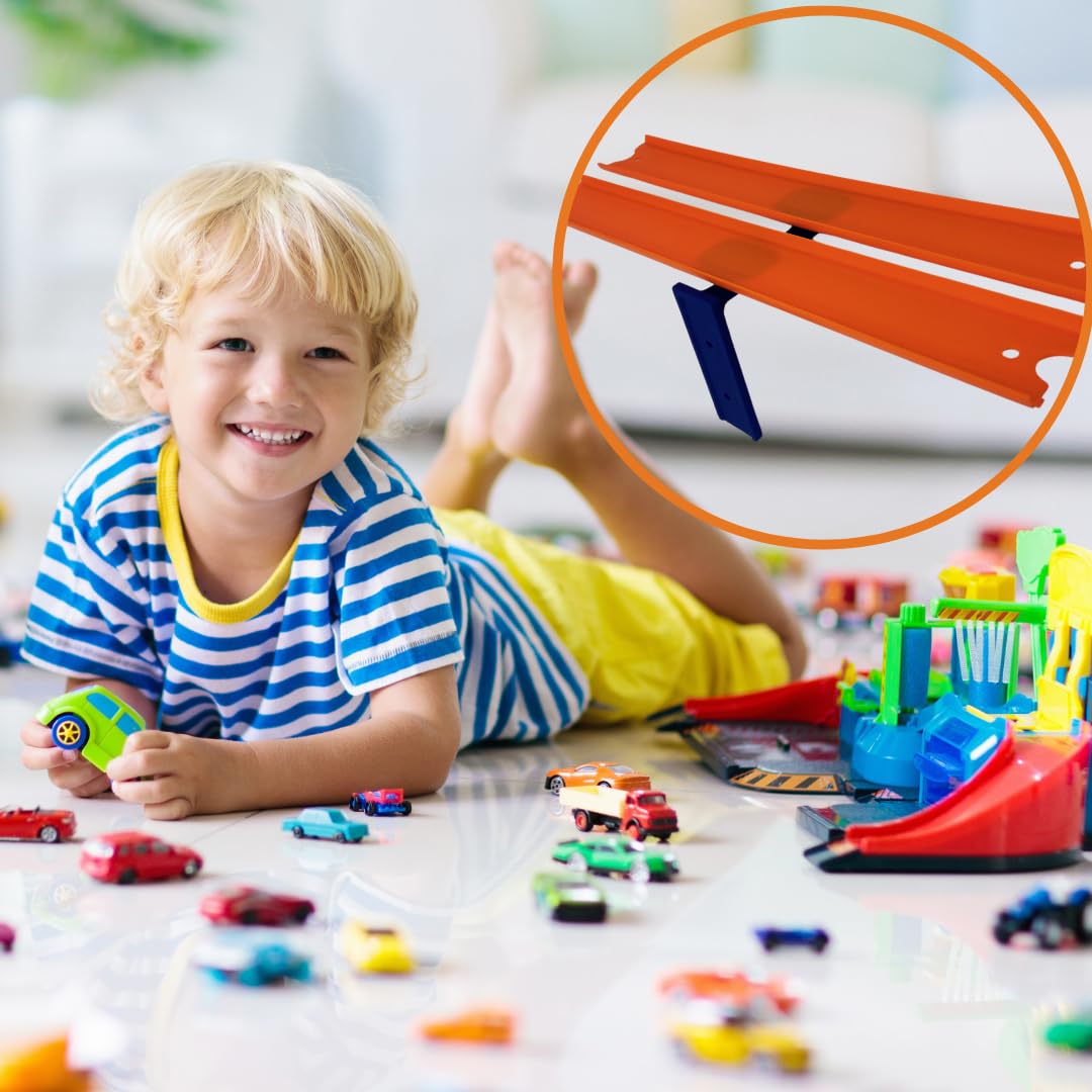 Racetrack Wall Connectors Compatible with Hot Wheels Tracks | Screw in or Adhesive Version | Create Epic RaceTracks | Made in USA