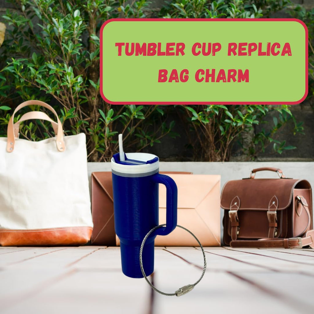 Tumbler Cup Replica Bag Charm | Cute & Fun Luggage Tag for Backpacks, Purses, Totes and More | Made in USA