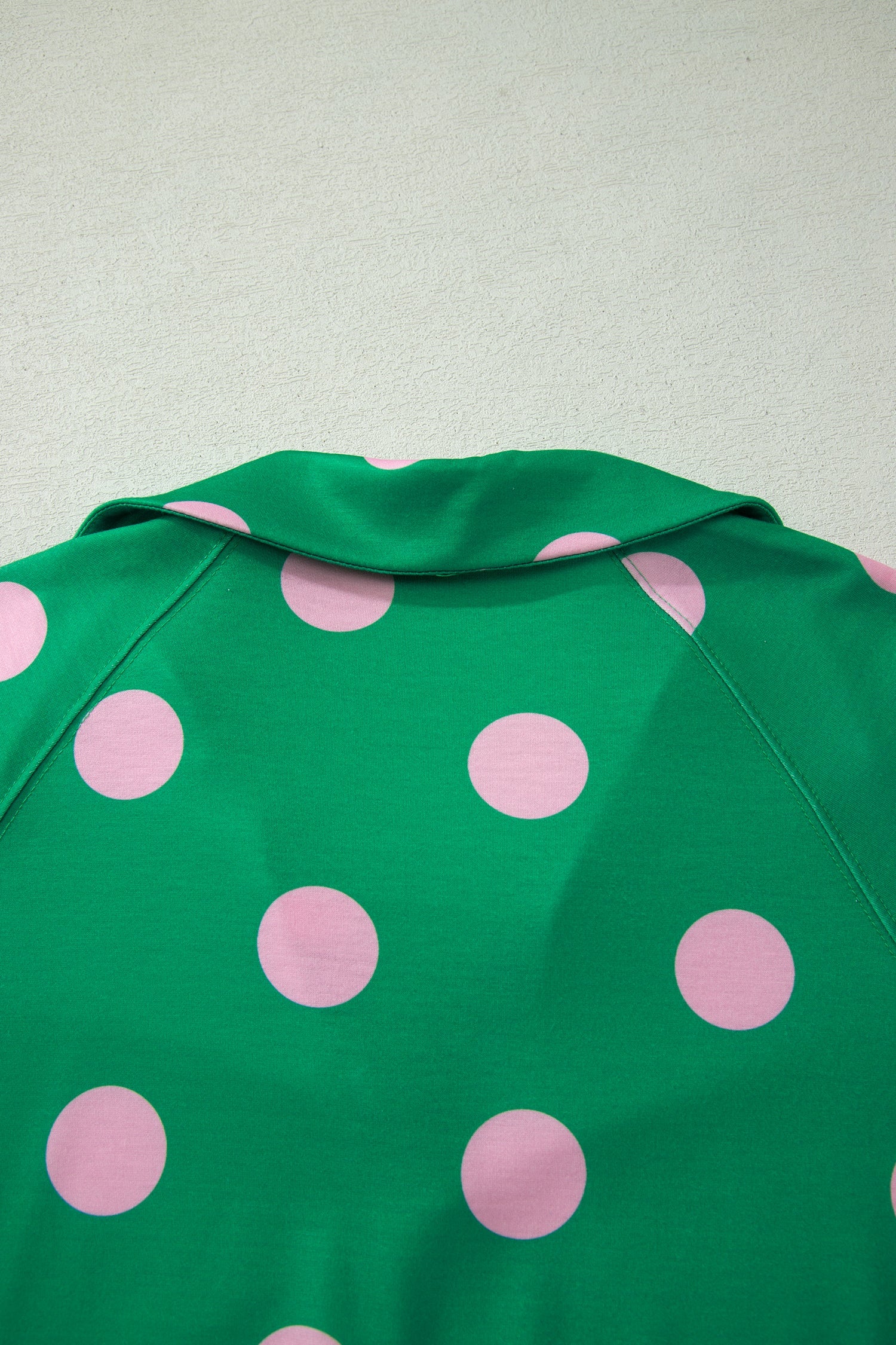 Polka Dot V-Neck Tee & Drawstring Shorts Set