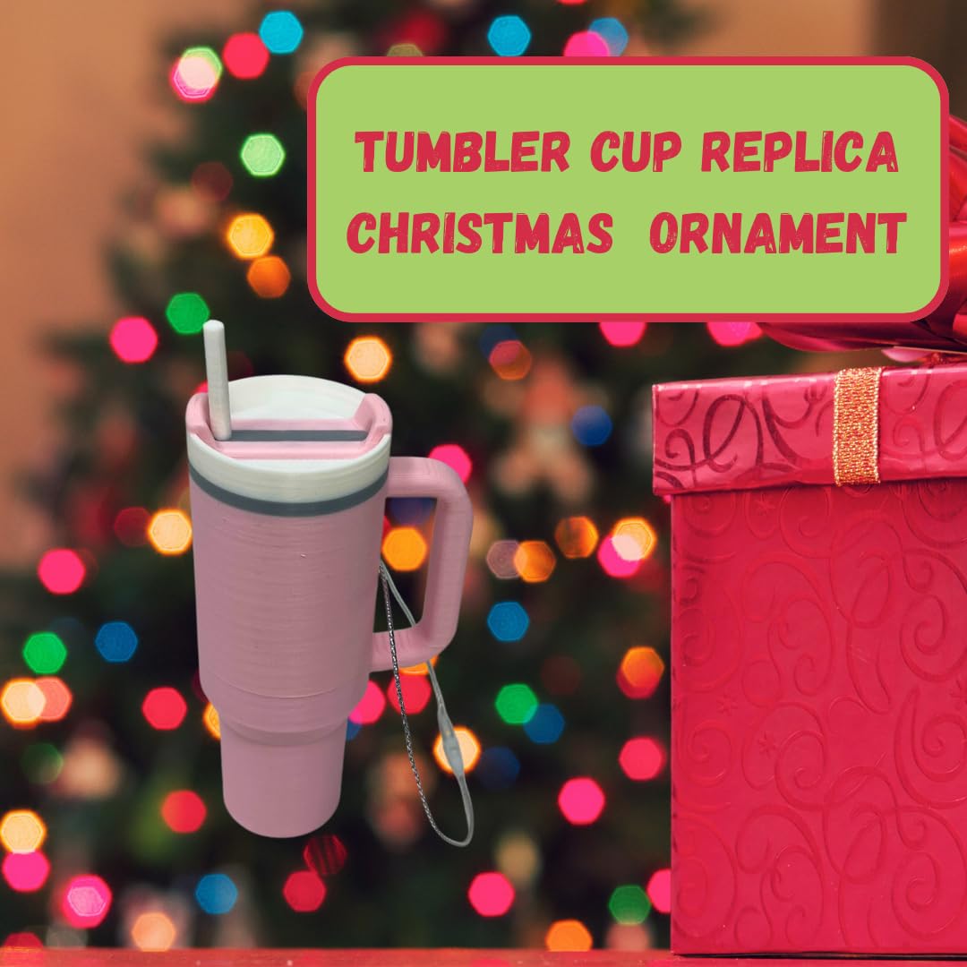 Tumbler Cup Replica Christmas Ornament | 2023 Popular Water Bottle Replica Mug Holiday Ornament | Made in USA