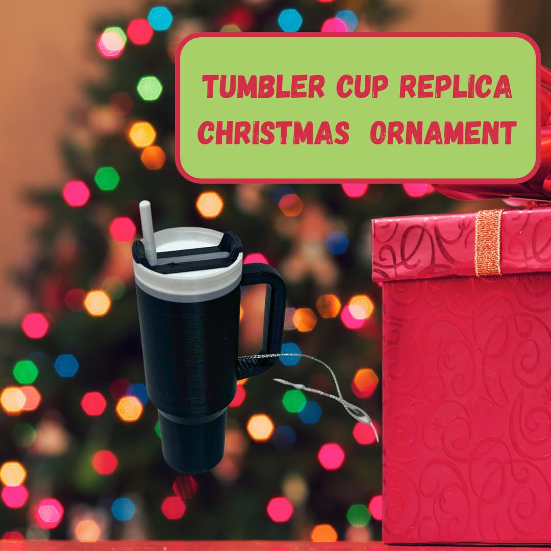 Tumbler Cup Replica Christmas Ornament | 2023 Popular Water Bottle Replica Mug Holiday Ornament | Made in USA