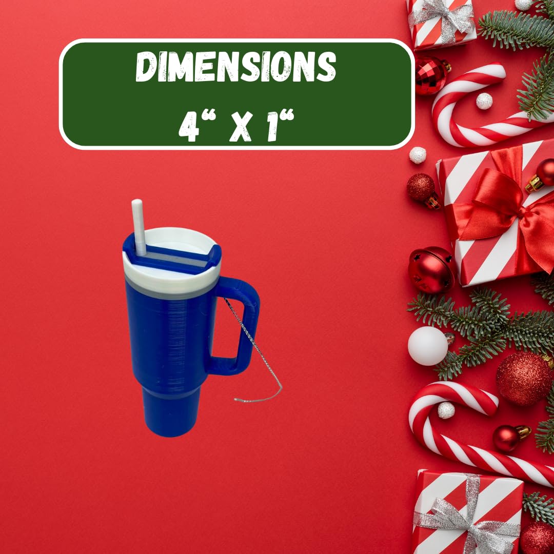 Tumbler Cup Replica Christmas Ornament | 2023 Popular Water Bottle Replica Mug Holiday Ornament | Made in USA