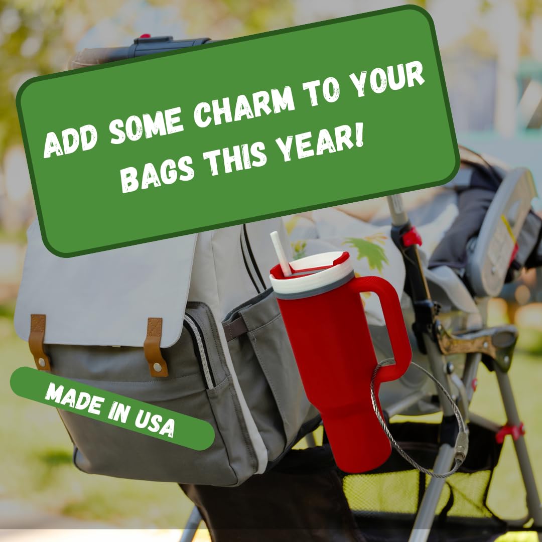 Tumbler Cup Replica Bag Charm | Cute & Fun Luggage Tag for Backpacks, Purses, Totes and More | Made in USA