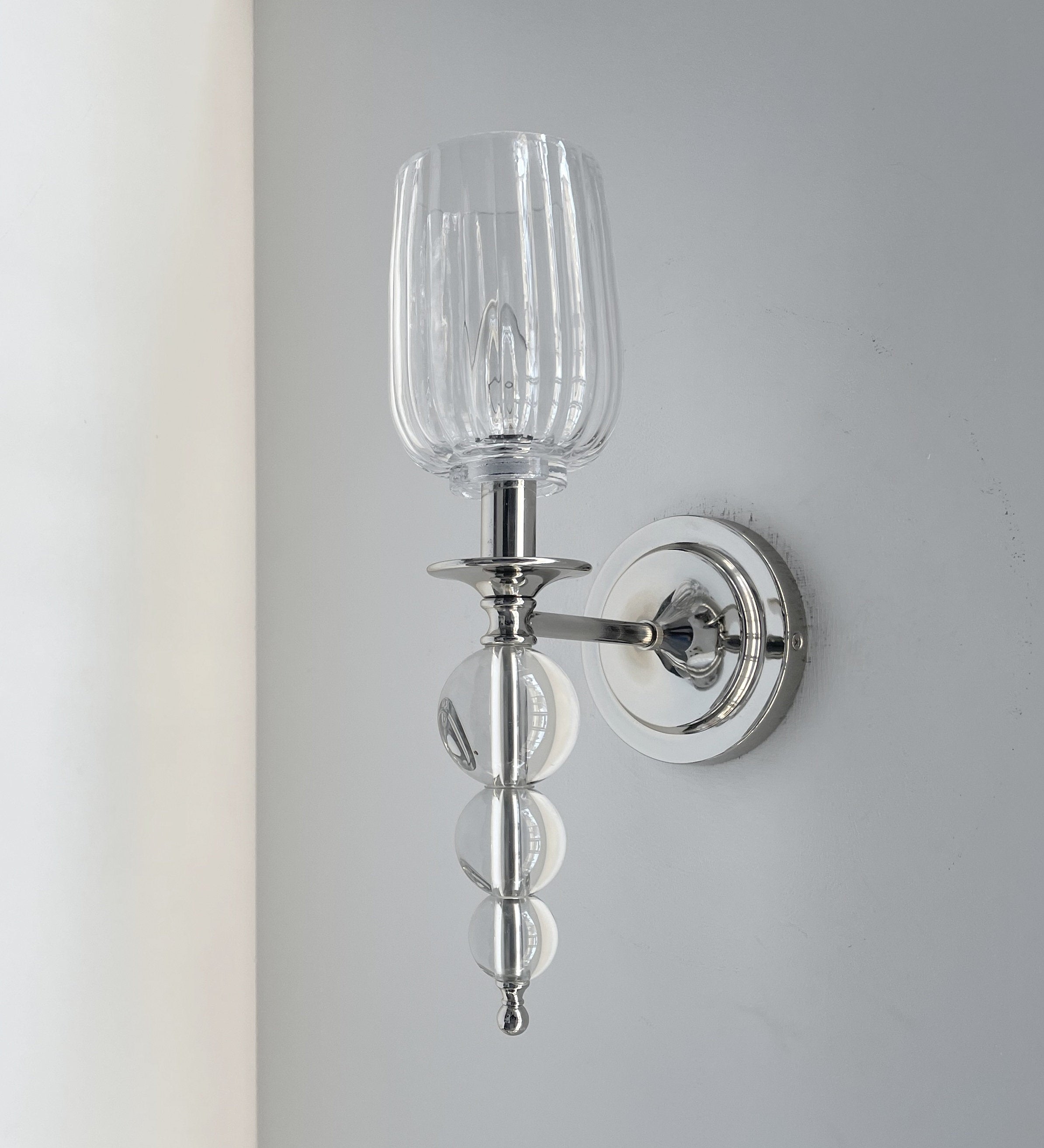Modern Glass SCONCE Wall Sconce Light Fixture