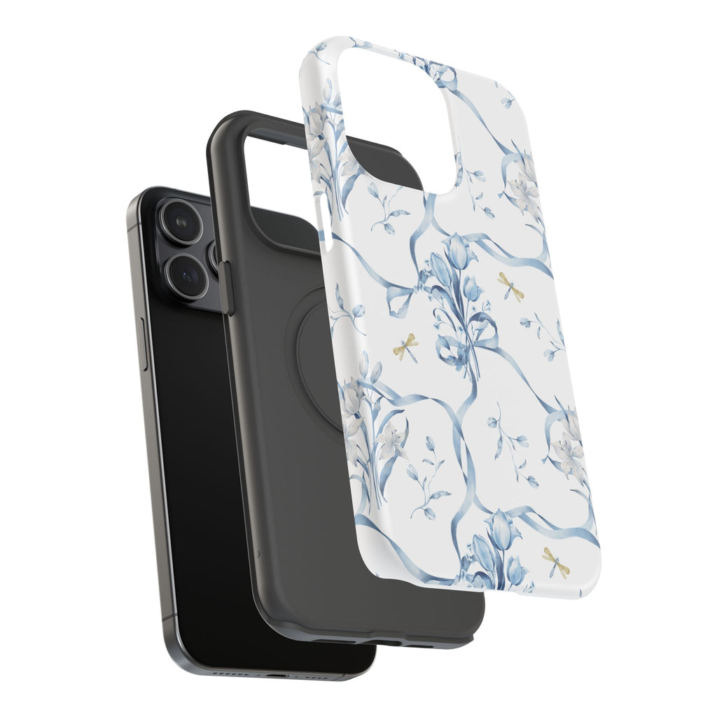 Customizable: Blue Floral-Inspired Phone Case