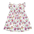 Spring Unicorn Milk Silk Flutter Dress