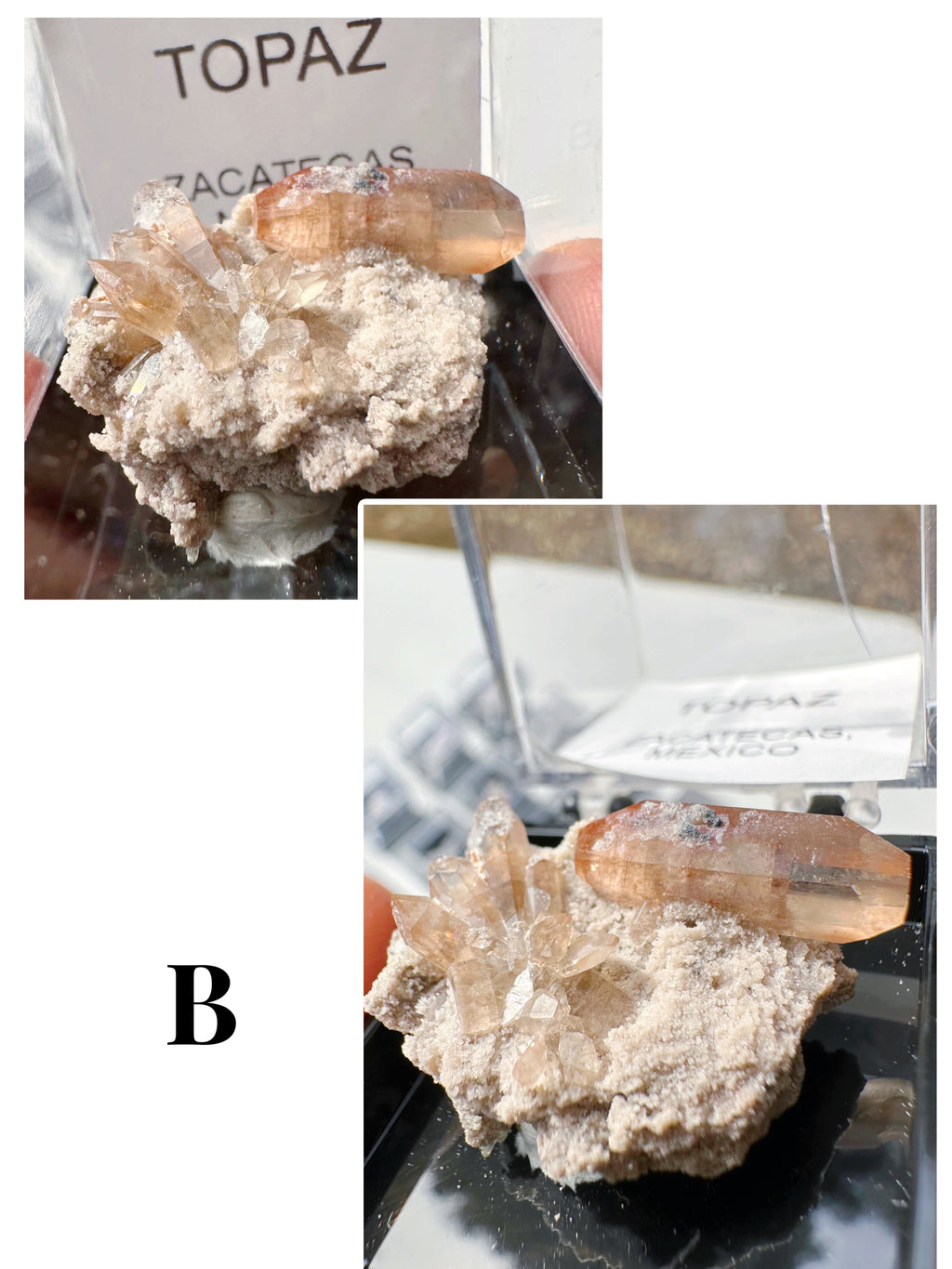 Natural Topaz Thumbnails in a Perky Box - from Zacatecas, Mexico