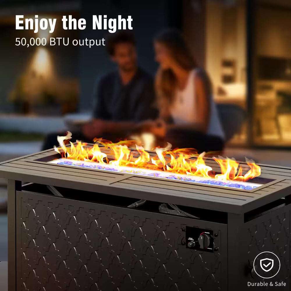 6-Piece Patio Furniture Set with Fire Pit Table
