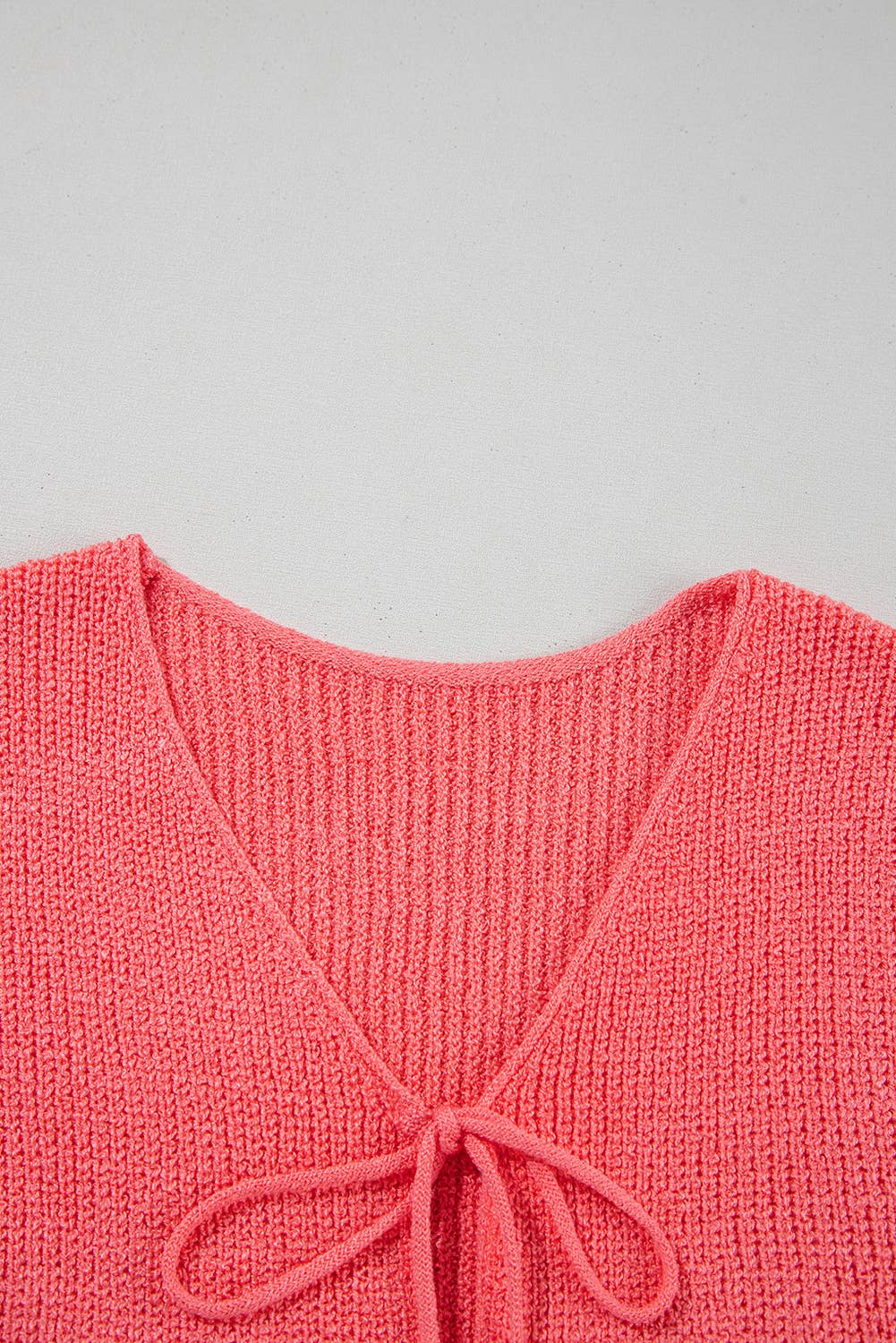 Lace-Up V-Neck Sweater Vest