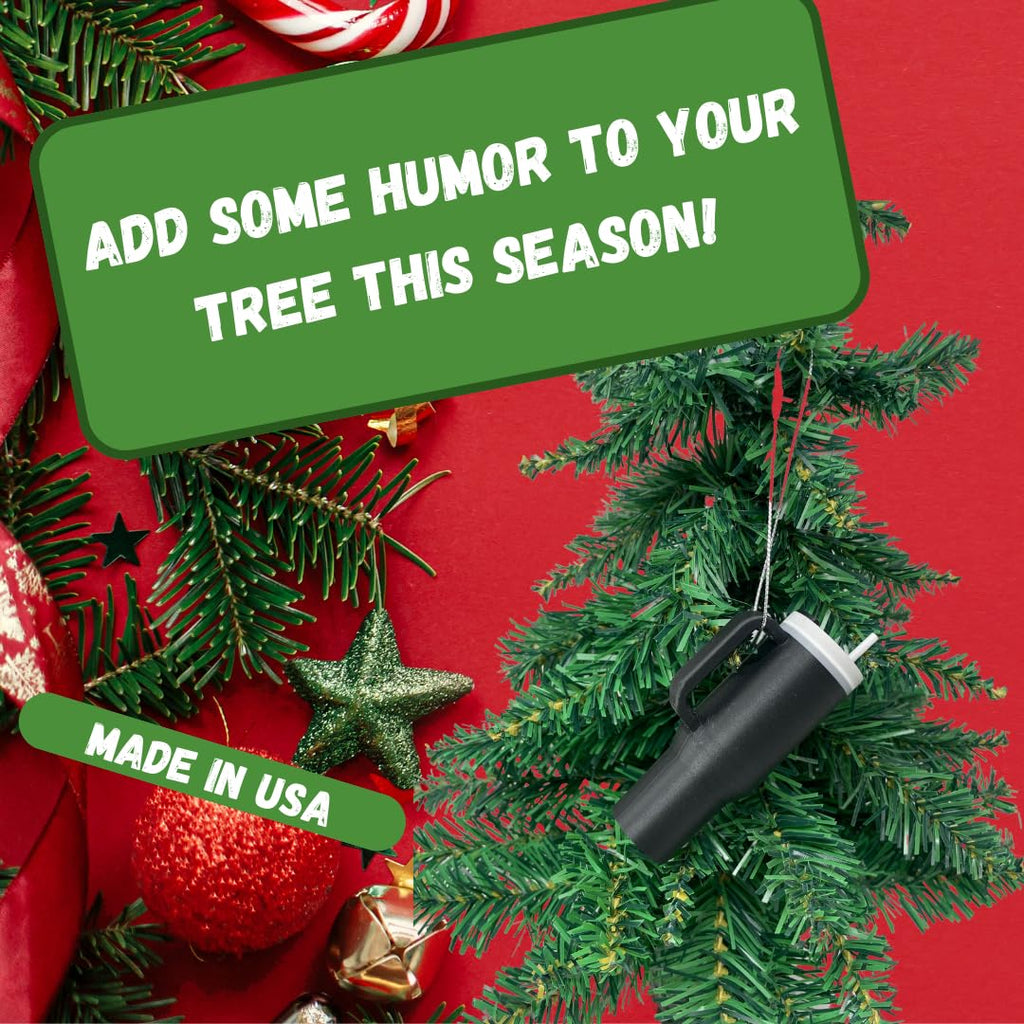 Tumbler Cup Replica Christmas Ornament | 2023 Popular Water Bottle Replica Mug Holiday Ornament | Made in USA
