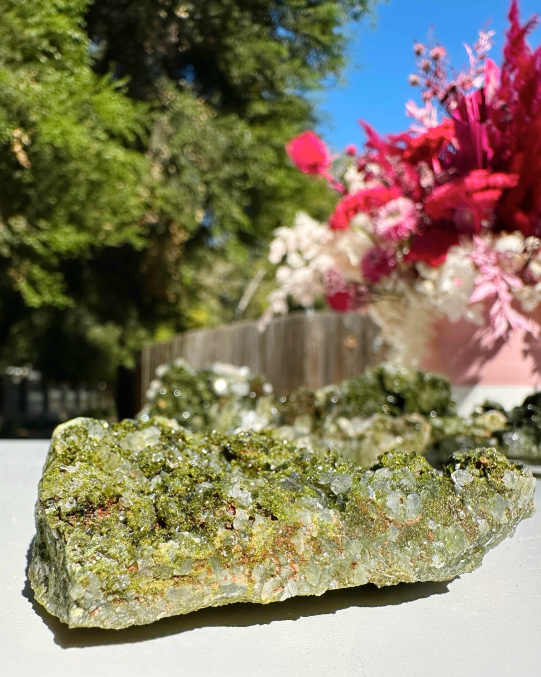 Epidote Quartz Cluster