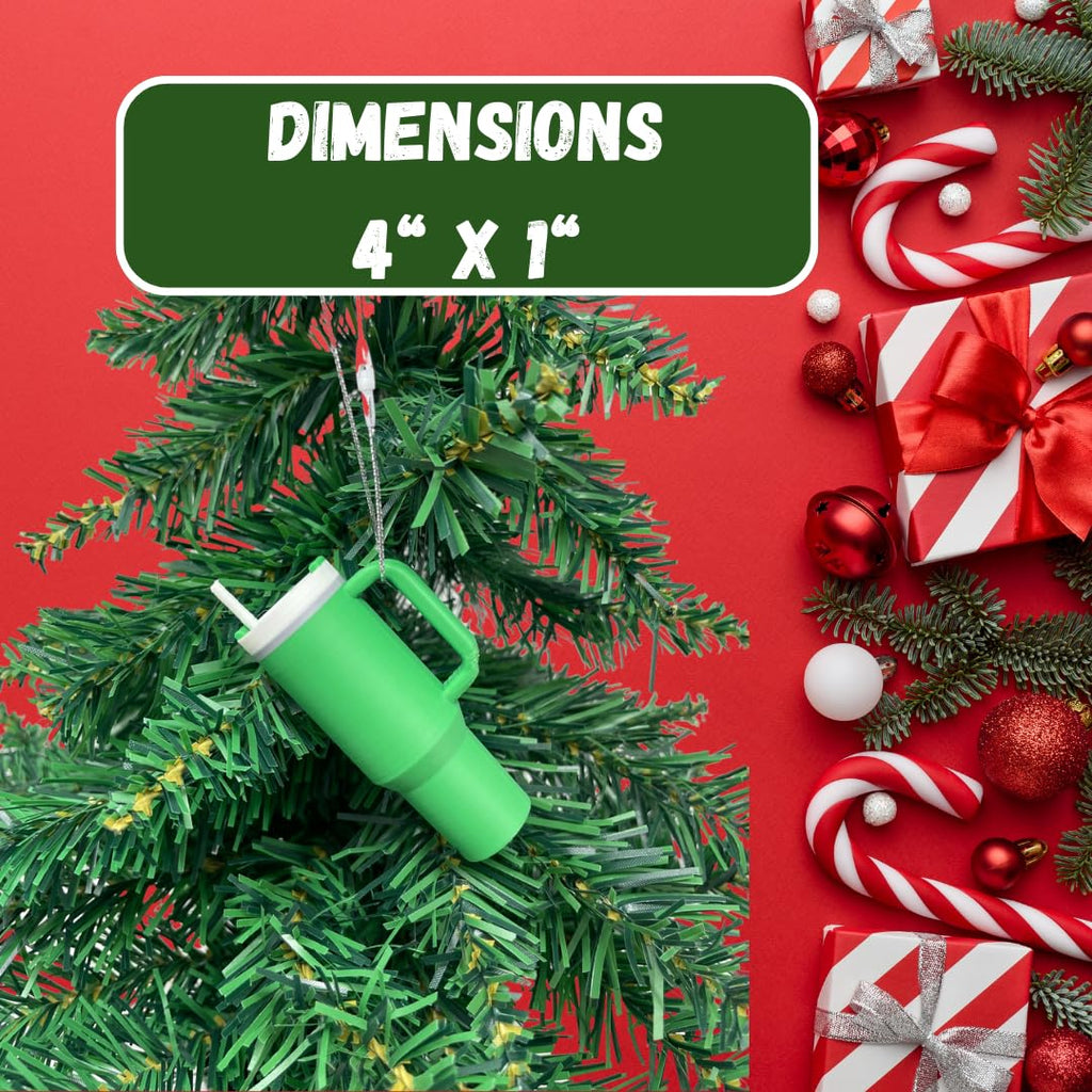 Tumbler Cup Replica Christmas Ornament | 2023 Popular Water Bottle Replica Mug Holiday Ornament | Made in USA