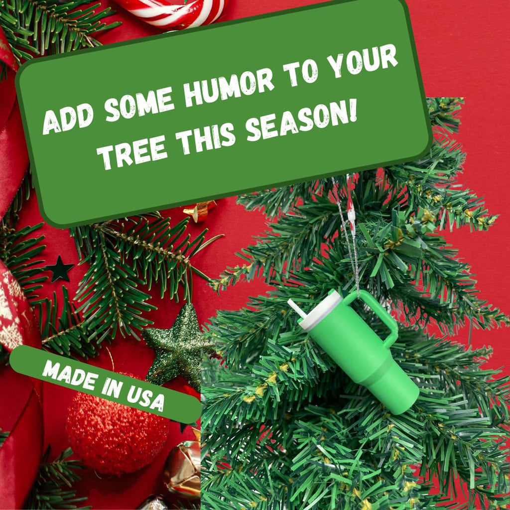 Tumbler Cup Replica Christmas Ornament | 2023 Popular Water Bottle Replica Mug Holiday Ornament | Made in USA