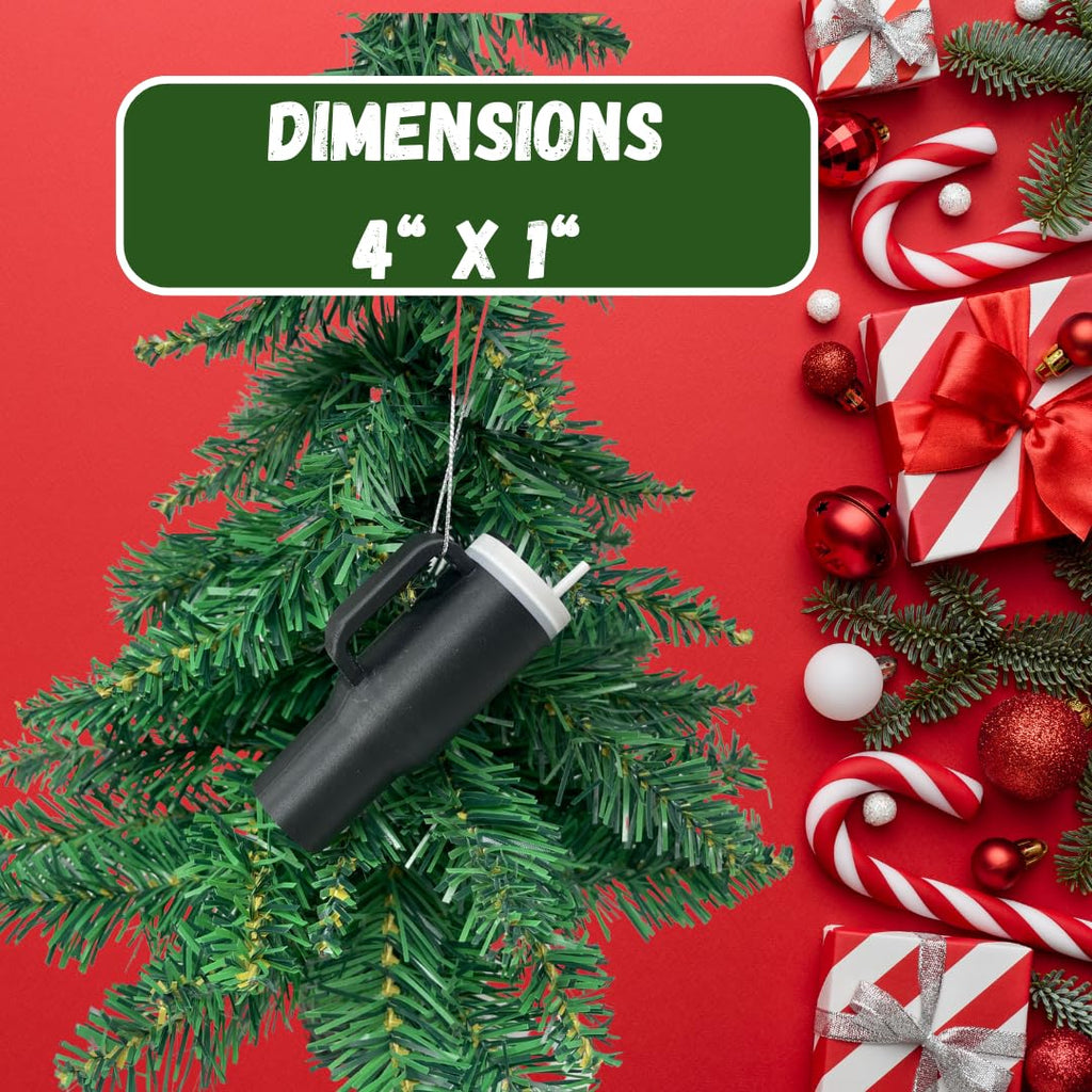 Tumbler Cup Replica Christmas Ornament | 2023 Popular Water Bottle Replica Mug Holiday Ornament | Made in USA