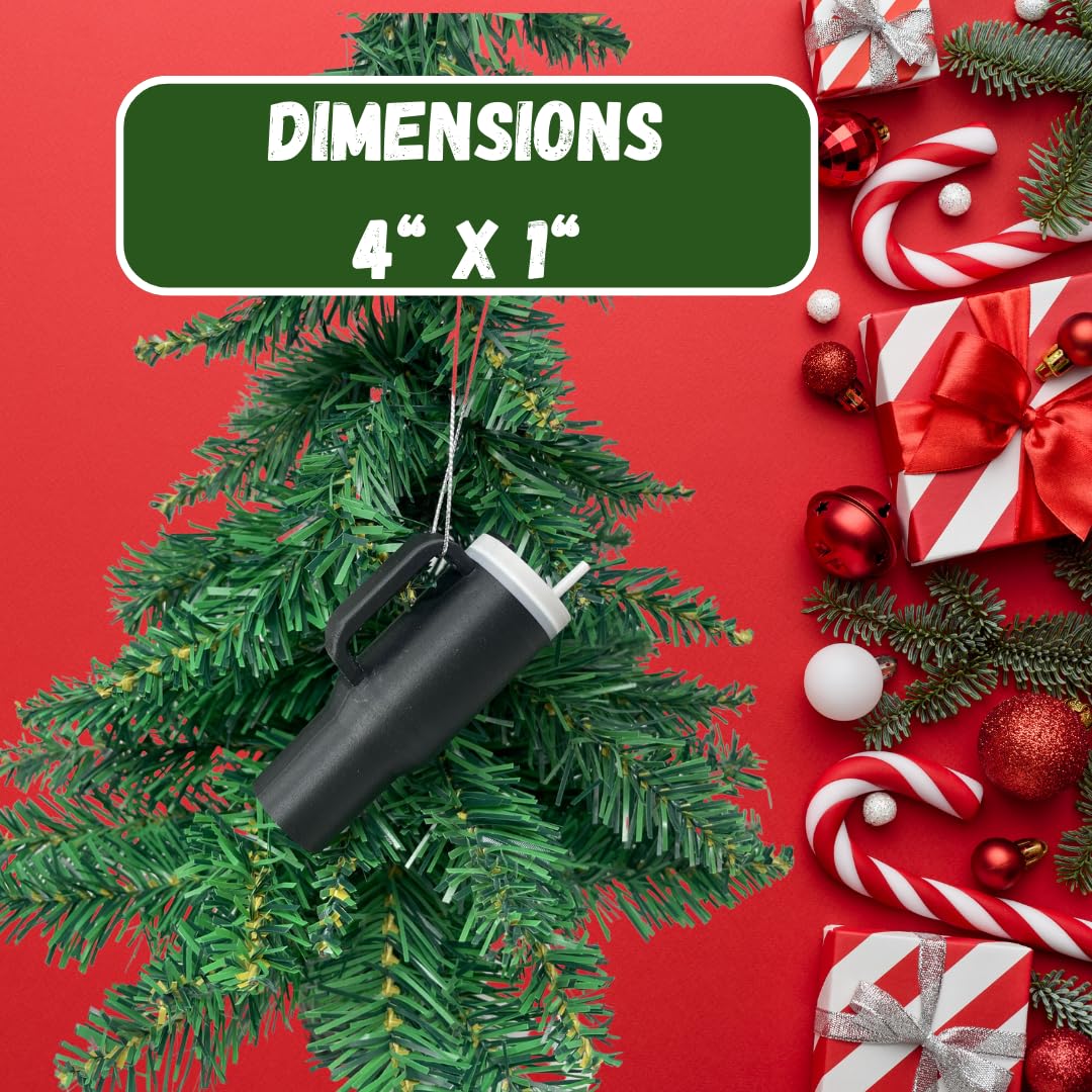 Tumbler Cup Replica Christmas Ornament | 2023 Popular Water Bottle Replica Mug Holiday Ornament | Made in USA