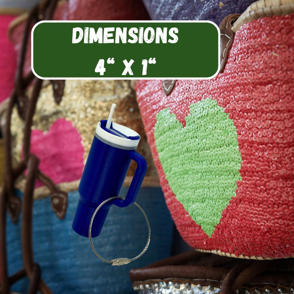 Tumbler Cup Replica Bag Charm | Cute & Fun Luggage Tag for Backpacks, Purses, Totes and More | Made in USA