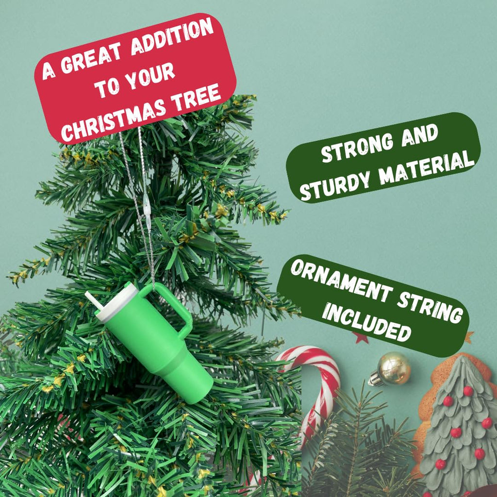 Tumbler Cup Replica Christmas Ornament | 2023 Popular Water Bottle Replica Mug Holiday Ornament | Made in USA